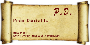 Prém Daniella névjegykártya